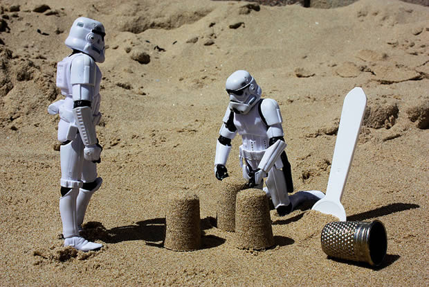 stormtrooper-plage Stormtrooper paté sable plage
