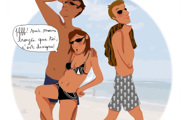 Le dessin de Caroline – Nous ne sommes pas toutes égales face au bronzage