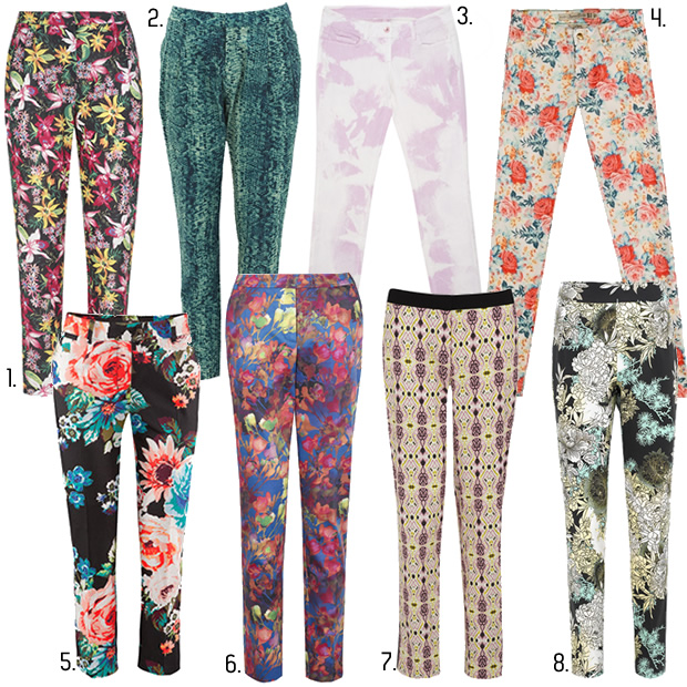 selection pantalons imprimés
