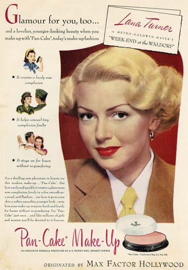 Histoire de la beauté — Le fond de teint 1945 pancake
