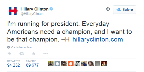 Hillary Clinton tweet