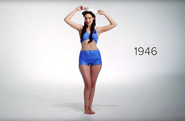 « 100 ans de maillots de bain »… version body painting !