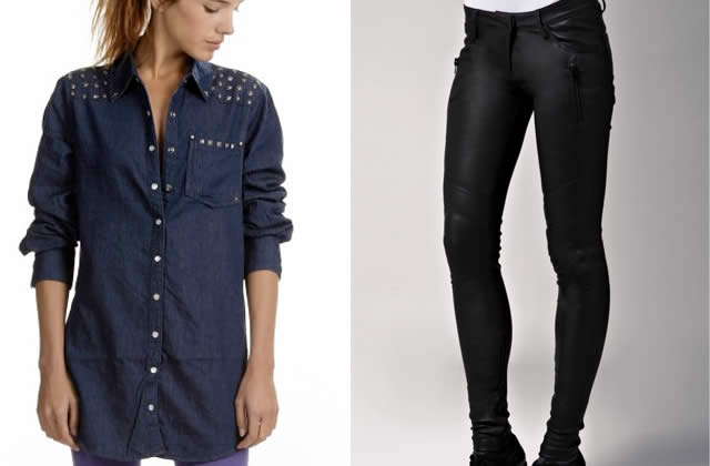 Mix n'Match 2 chemise jean biker