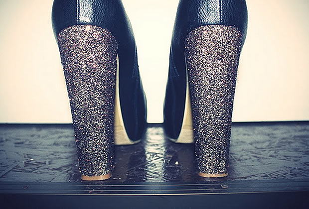 bottines talons paillettes