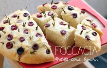 Foccacia brebille, cerises et romarin – la recette de Piment Oiseau