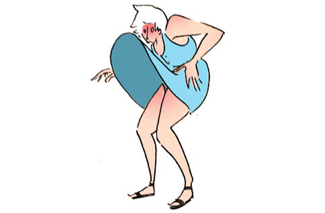 Robe, vent & culotte à l’air — Le dessin de Cy.
