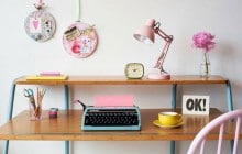 Sélection déco — Un bureau pastel
