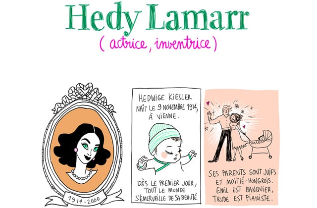 hedy - Ectasy & me, la folle autobiographie d'Hedy Lamarr Les-culottees-hedy-lamarr-penelope-bagieu