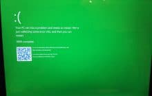 Le blue screen de Windows devient un green screen, le monde de la technologie s’effondre !