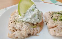 Pavé de saumon et sa sauce wasabi/citron vert, une recette fraîche et épatante