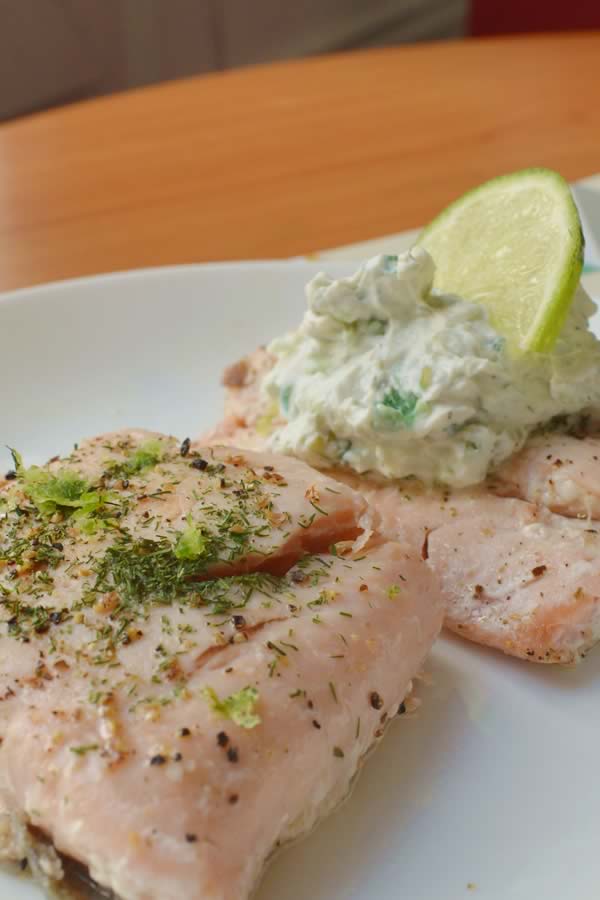 Pave De Saumon Et Sauce Ricotta Wasabi Recette Savoureuse Qui Pique