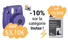 Les Instax, leurs pellicules et les accessoires sont en promo chez HEMA !