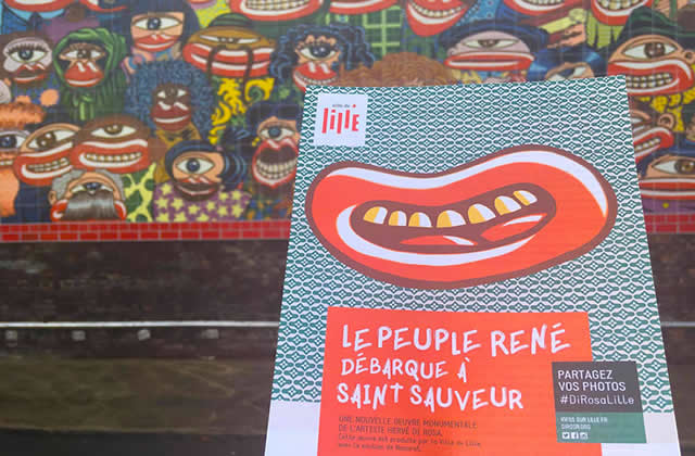 L’artiste Hervé di Rosa crie son amour pour les Lillois sur les murs de la ville !