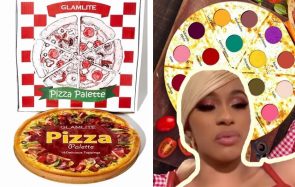 Cardi B se maquille avec la palette qui honore la PIZZA
