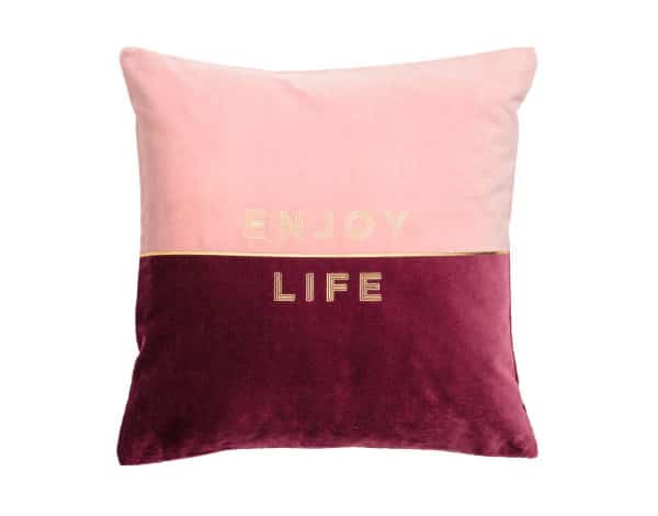 coussin velours soldé