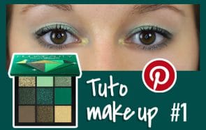 tuto makeup vert facile pinterest