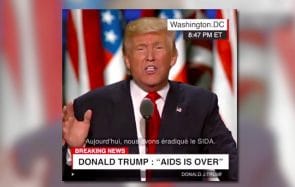 Non, Donald Trump n’a pas annoncé « la fin du SIDA »