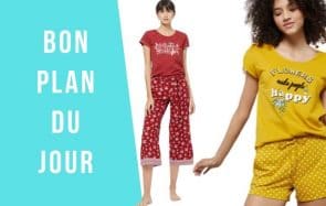 Bon plan du jour : – 50% sur des pyjamas cocooning Etam Lingerie !