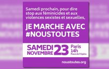 Viens à la marche féministe #NousToutes, ce samedi 23 novembre !