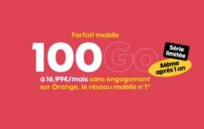 Bon plan : le forfait 4G Sosh 100Go à 16,99€/mois